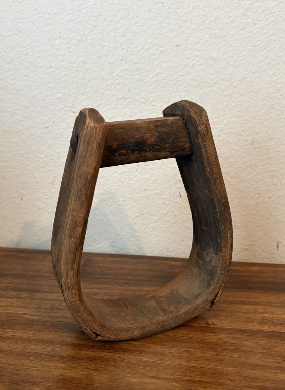 Antique Wooden Saddle Stirrup - Western Cowboy Farmhouse Decor - 7.75\