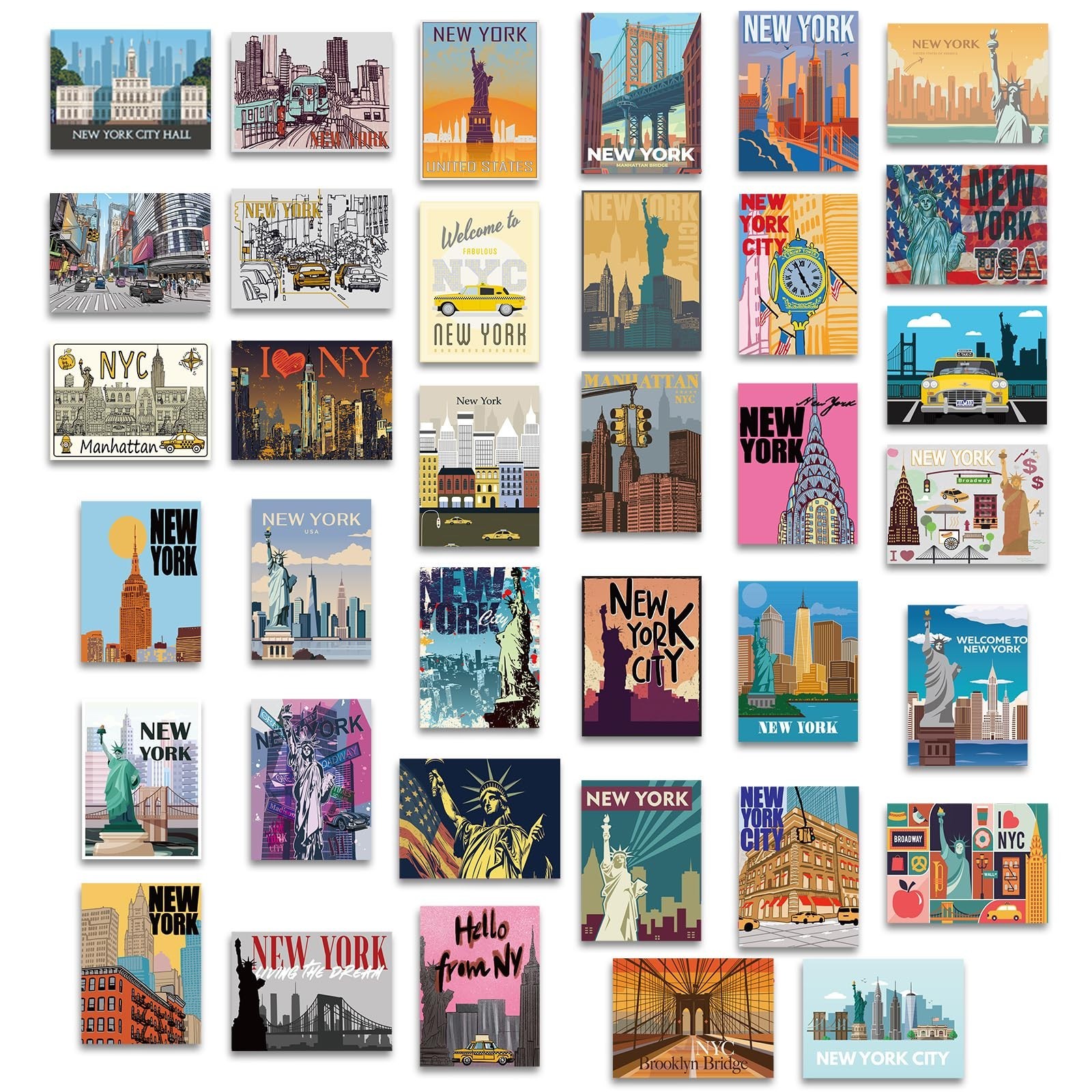 Xuhal 36 Pcs New York Fridge Magnet New York Souvenirs Gifts Refrigerator Mag... Xuhal 36 Pcs New York Fridge Magnet New York Souvenirs Gifts Refrigerator Mag...