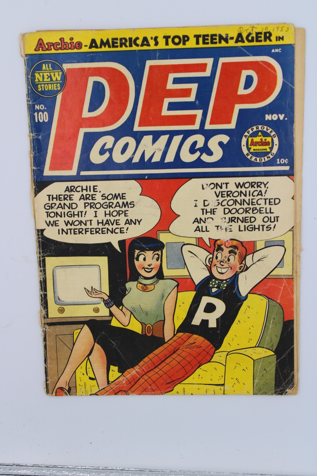PEP Comics # 100 Archie Comic 1953 - Scarce Golden Age - FR 1.0
