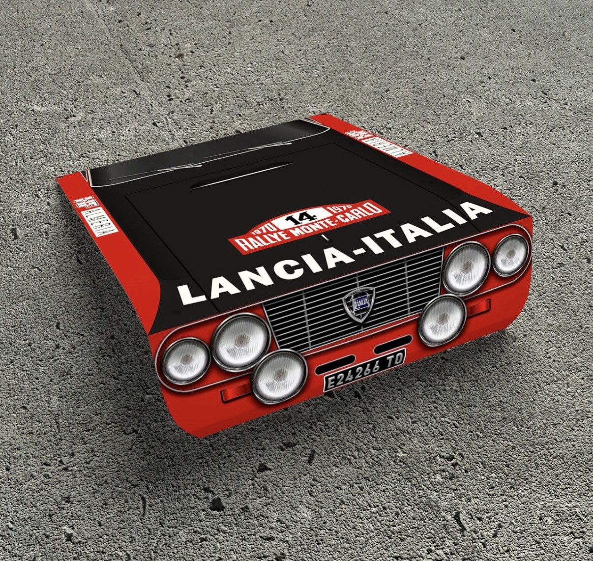 WOW  1972 Lancia Fulvia Coupé HF Race Car Monye Carlo Curved Sign