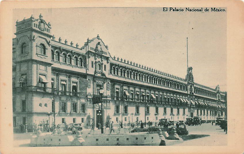 Postcard Mexico: Palacio Nacional, Mexico City DB 1910\'s