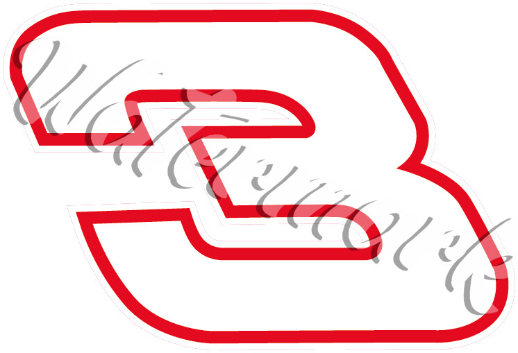Dale Earnhardt #3 Nascar Logo Vinyl Decal / Sticker 10 Sizes