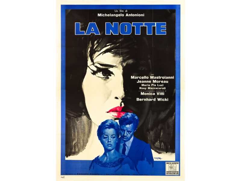LA NOTTE Michelangelo Antonioni Drama Thriller TV Movie Film Poster Print