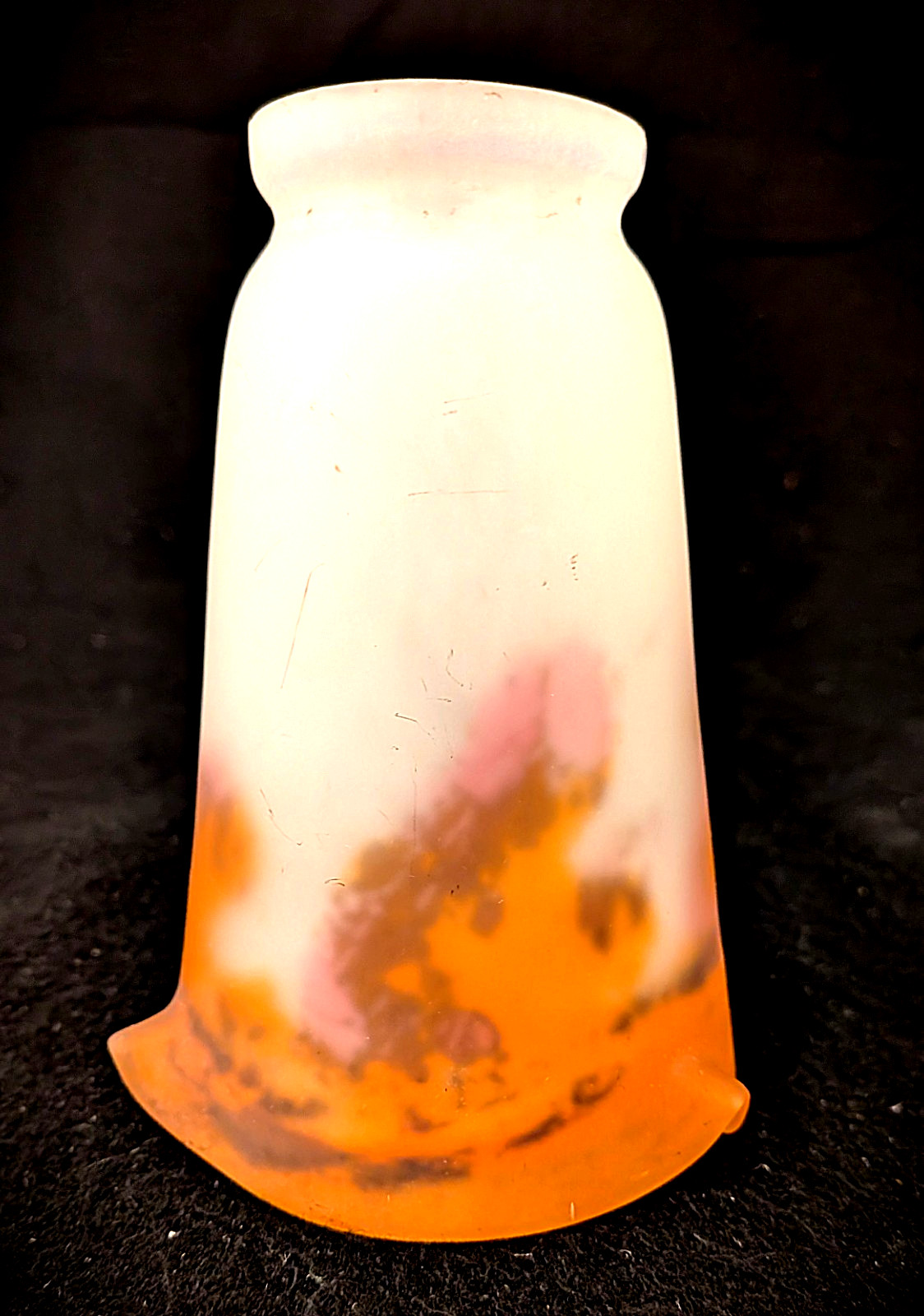Muller Freres Art Glass Lamp Shade Pate de verre France Ventage