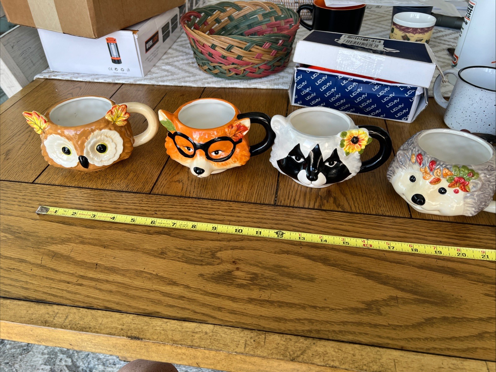 Robert Stanley Fox & Raccoon & Hedgehog & Owl Woodland Cottage Core Cabin Mugs