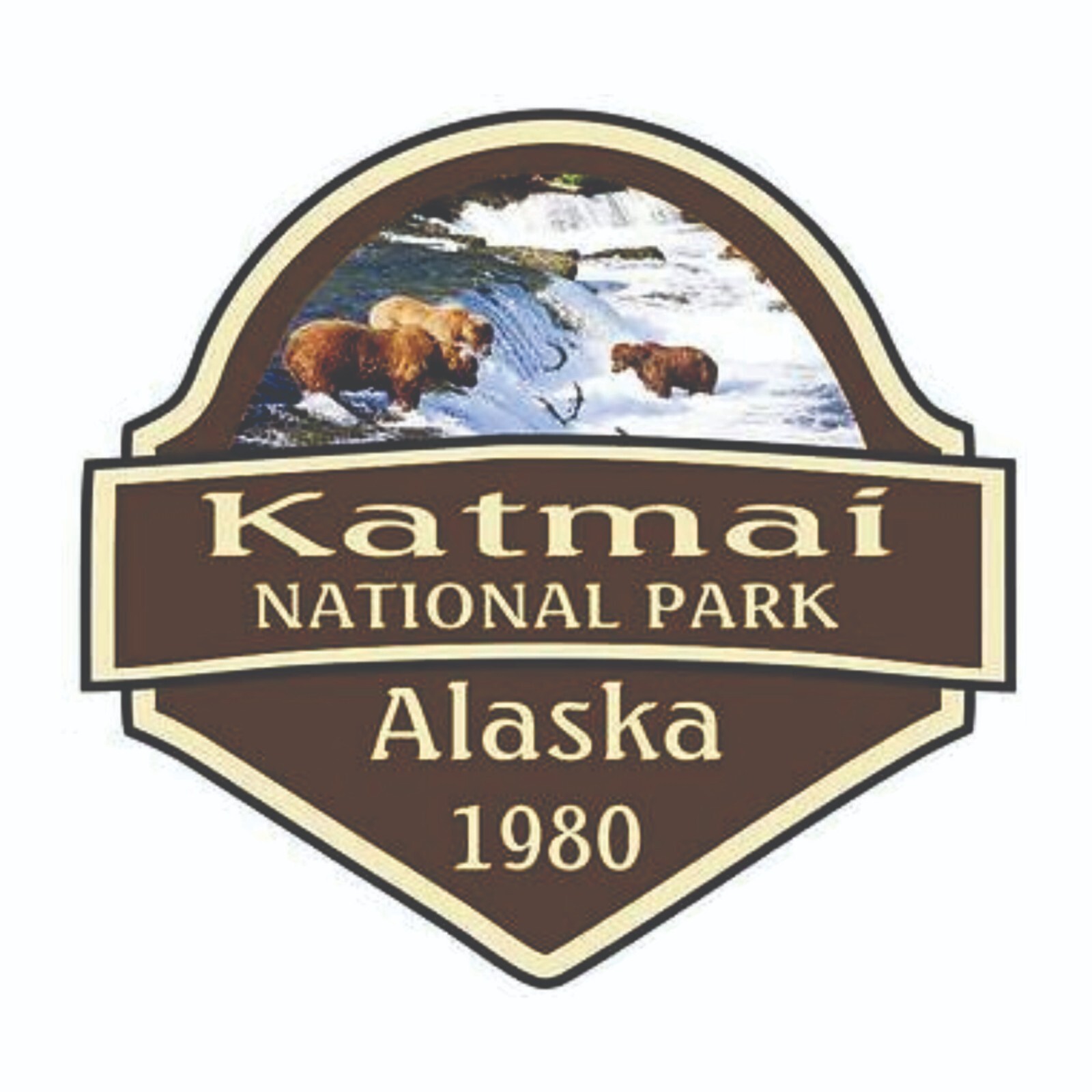 Katmai National Park Sticker Alaska National Park Decal