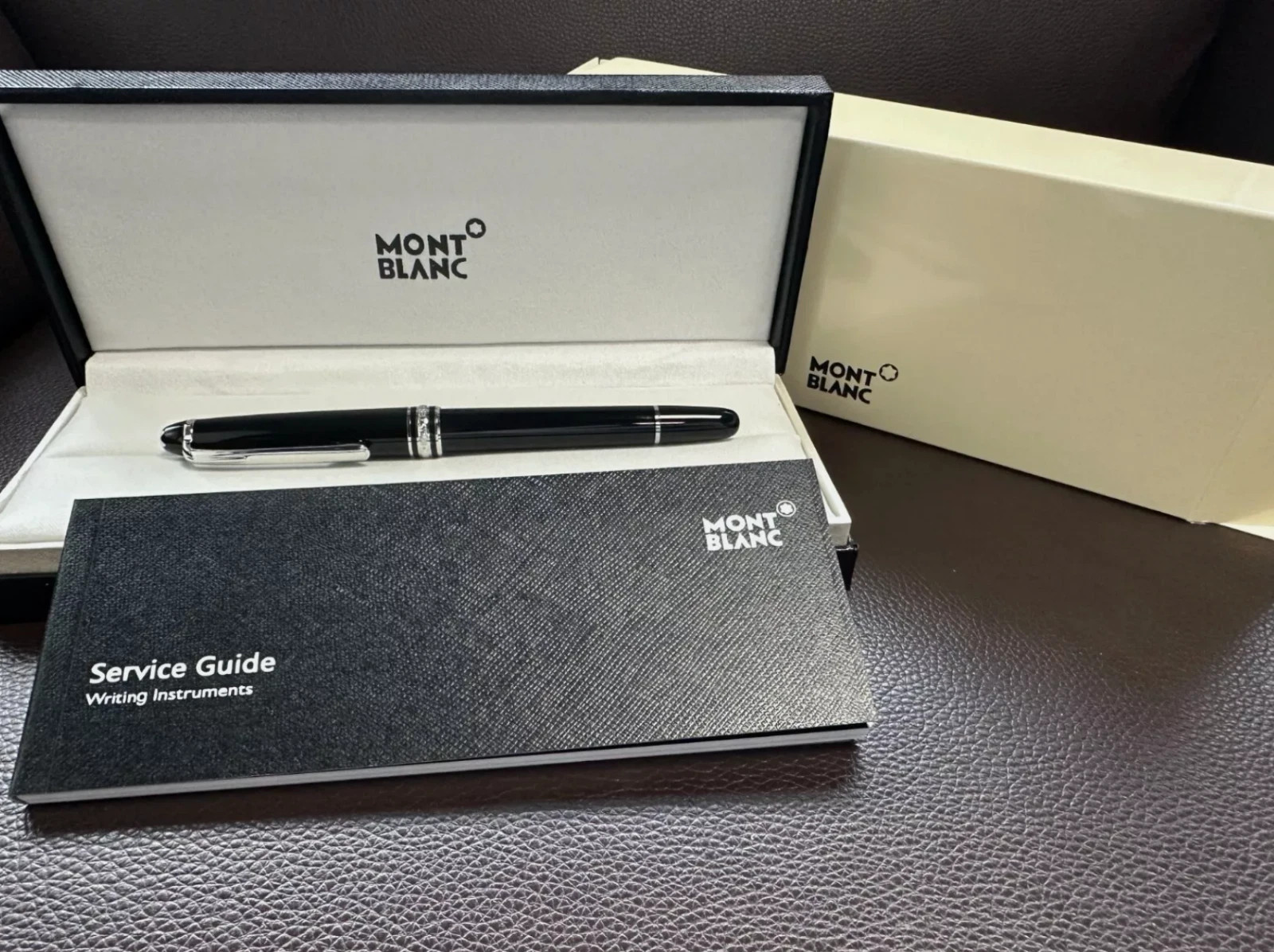 Montblanc Meisterstuck 163 Black and Platinum Rollerball Pen