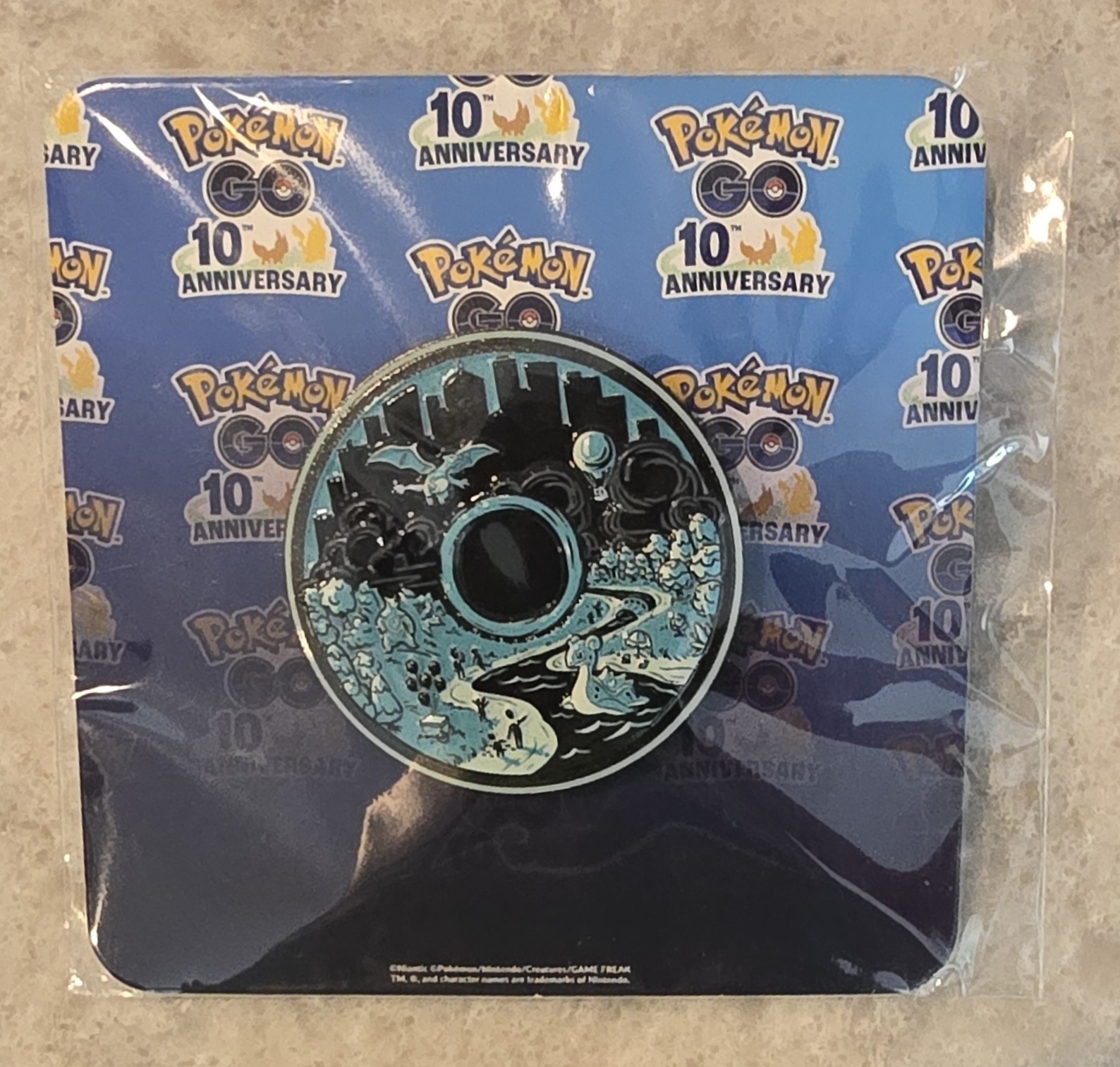 Pokémon GO 10 Year Anniversary Pin - 2017 Live Event - New Sealed