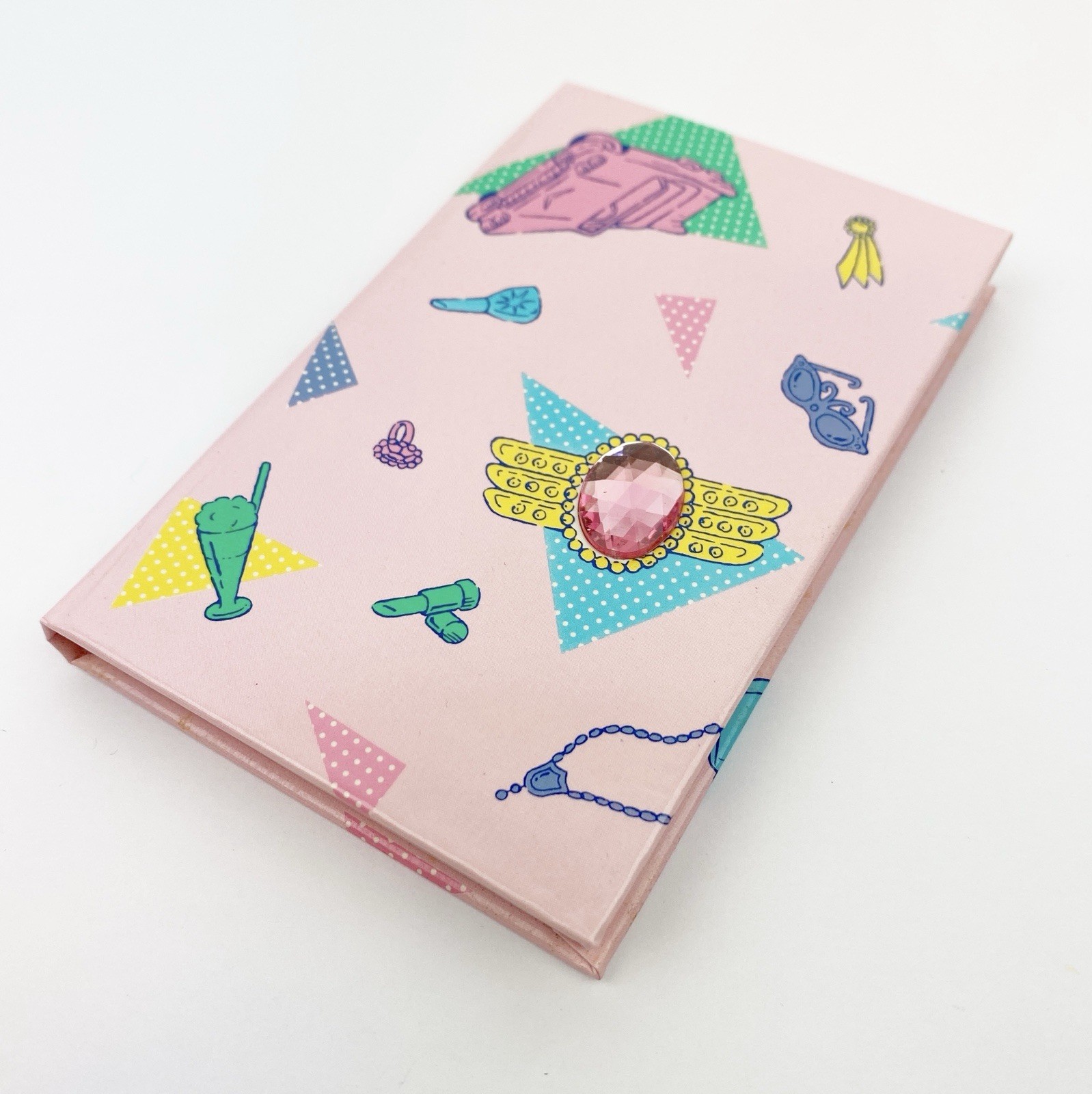 New 1987 Vintage Sanrio Mini Address Book Jeweled Pink Made in Japan Retro Girly