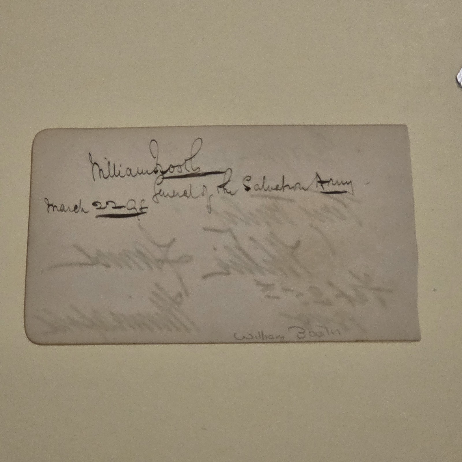 William Booth Salvation Army Founder Signed Page Autograph Auto 1898