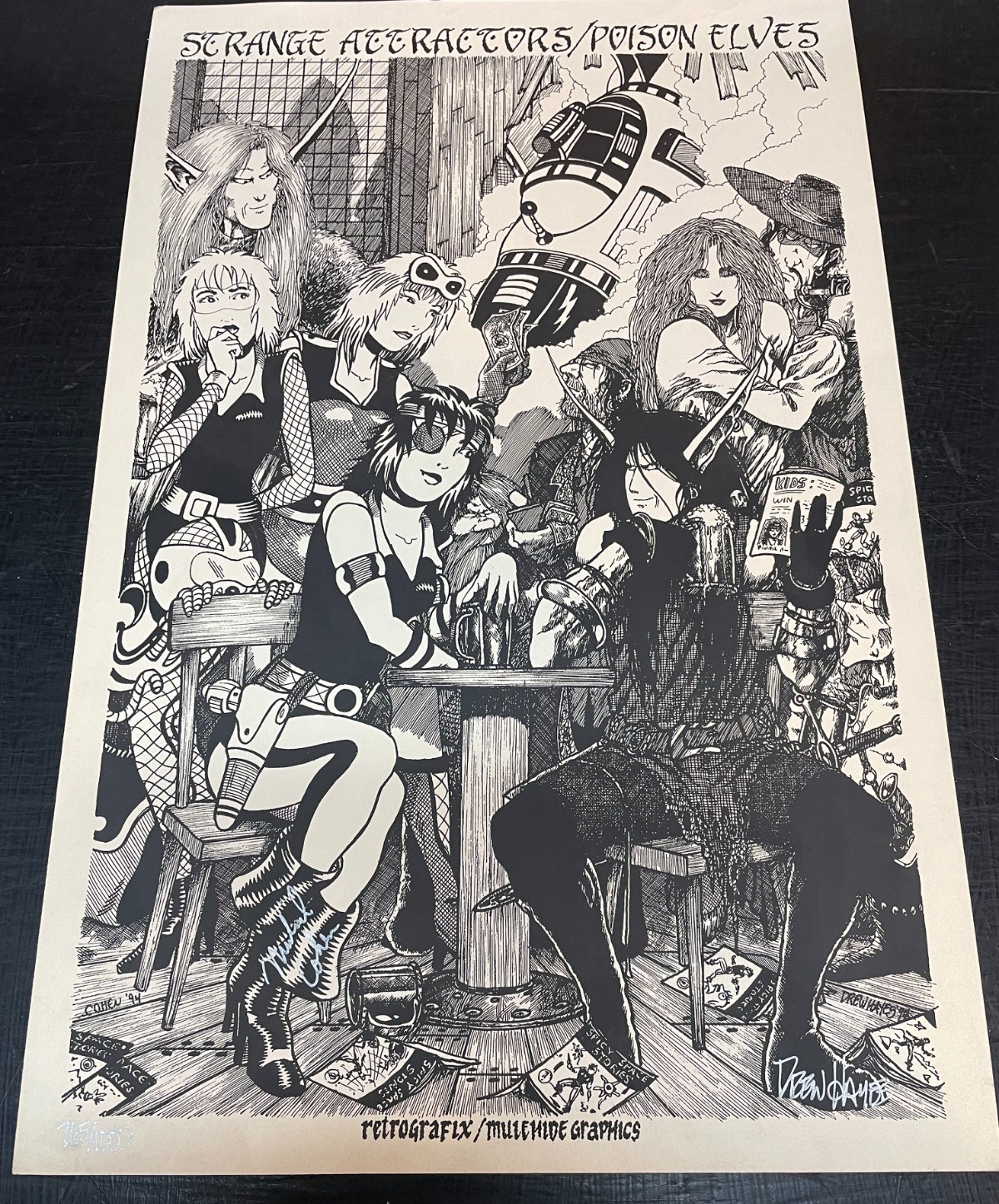 Poison Elves/Strange Adventures Mulehide Graphics Signed & Numbered Print. 1994