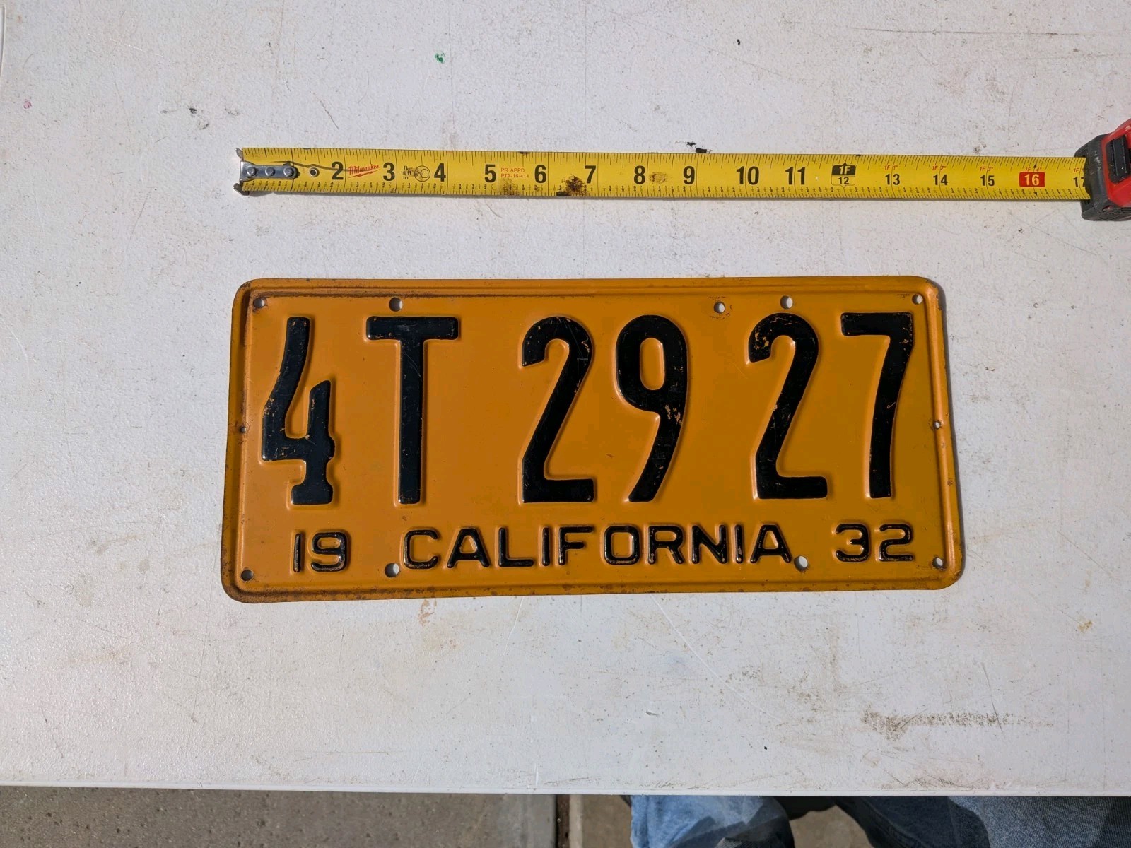 VINTAGE 1932 CALIFORNIA LICENSE PLATE 
