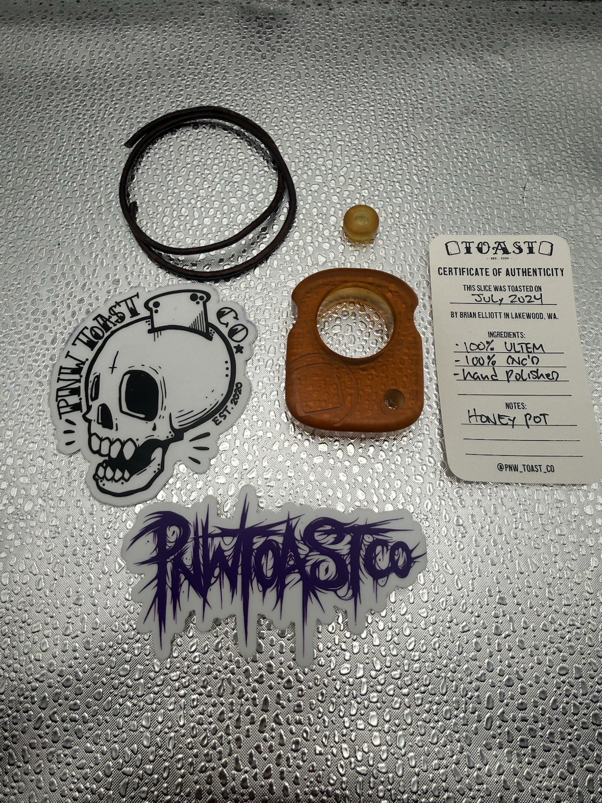 PNW Toast Co. - Honey Pot - CNC'd Ultem EDC - NEW - In Hand - 