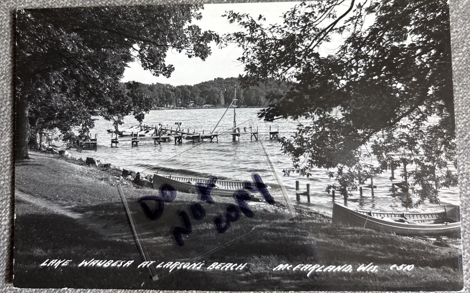 McFarland WI Lake Waubesa At Larson’s Beach Real Photo Postcard RPPC Wisconsin McFarland WI Lake Waubesa At Larson’s Beach Real Photo Postcard RPPC Wisconsin