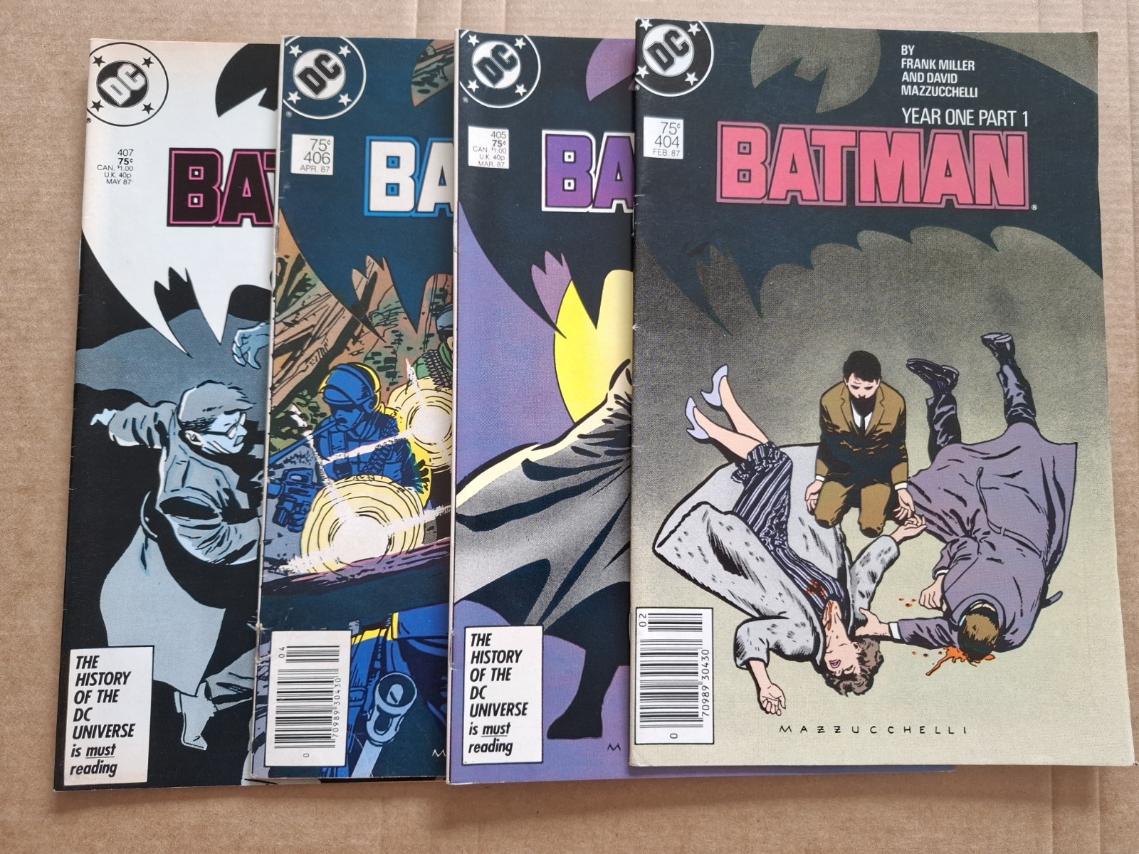 Batman Year One 404 405 406 407 Mazzuchelli 1987 DC 404-407 1-4 Lot Of 4