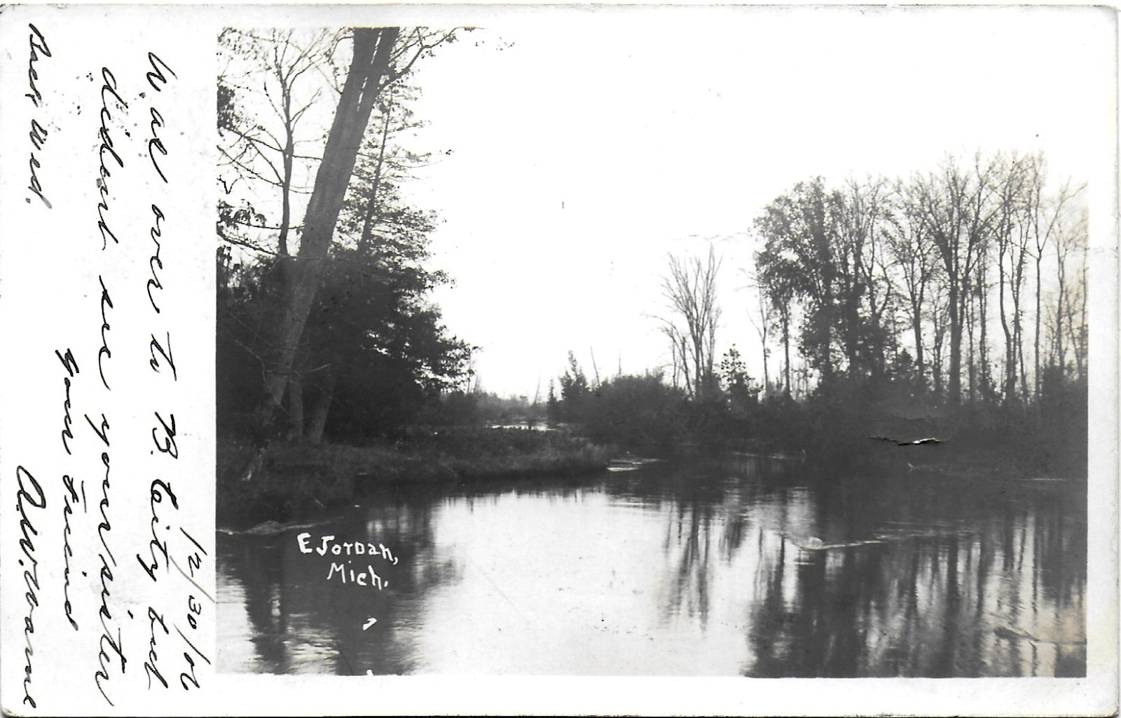 EAST JORDAN MICHIGAN RPPC - CHARLEVOIX COUNTY - Used 1906 EAST JORDAN MICHIGAN RPPC - CHARLEVOIX COUNTY - Used 1906