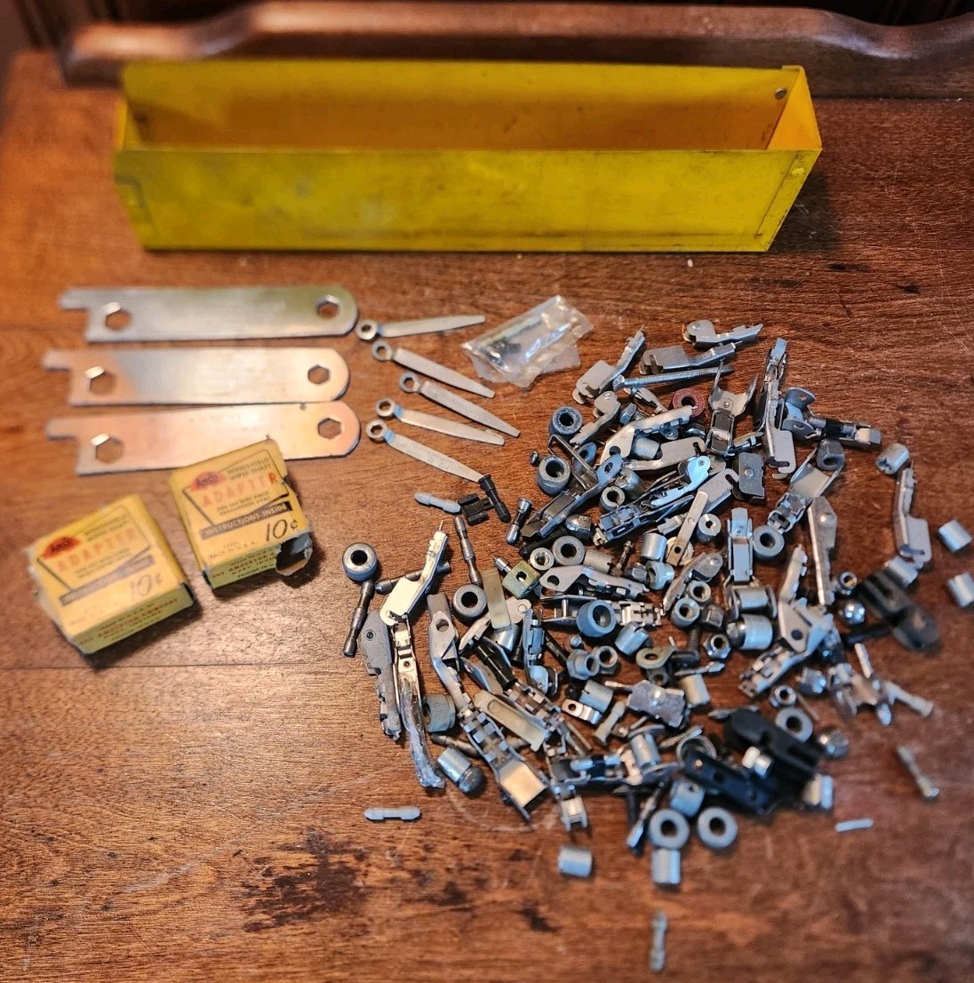 1950\'s 60\'s ANCO Windshield Wiper Adapter Slide Metal drawer & parts lot & tools