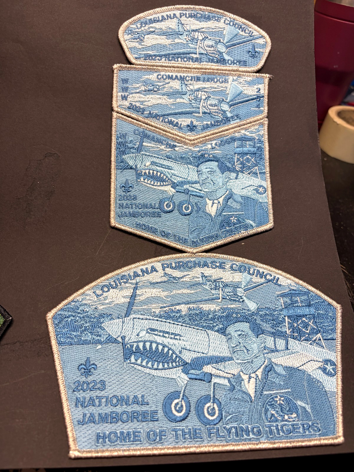 BSA LOUISIANA PURCHASE COUNCIL FIGHTING TIGERS 2023 NATIONAL JAMBOREE JSP SET