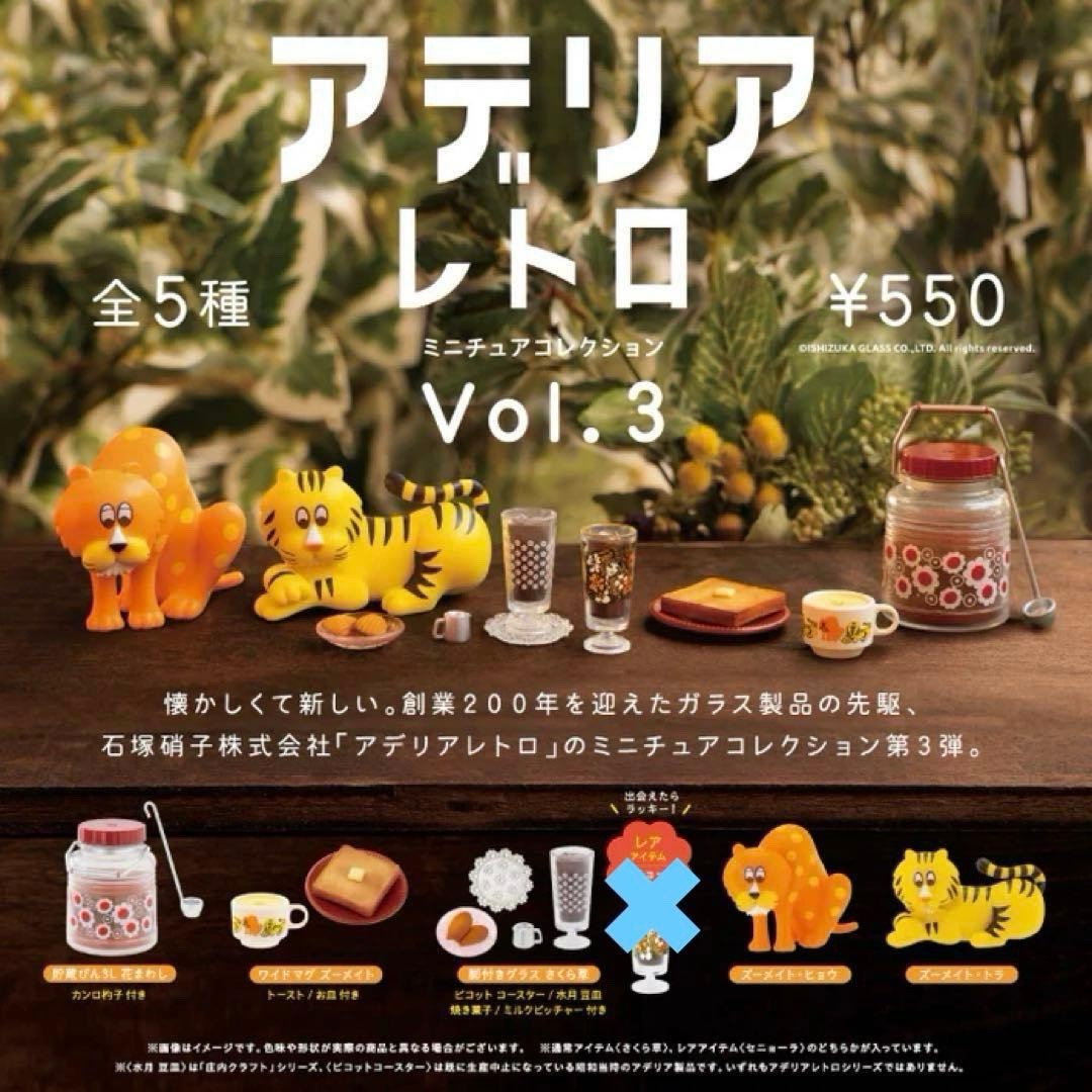 Adelia Retro Miniature Collection Vol.3 Normal Complete set 5 Capsule Toy NEW Adelia Retro Miniature Collection Vol.3 Normal Complete set 5 Capsule Toy NEW