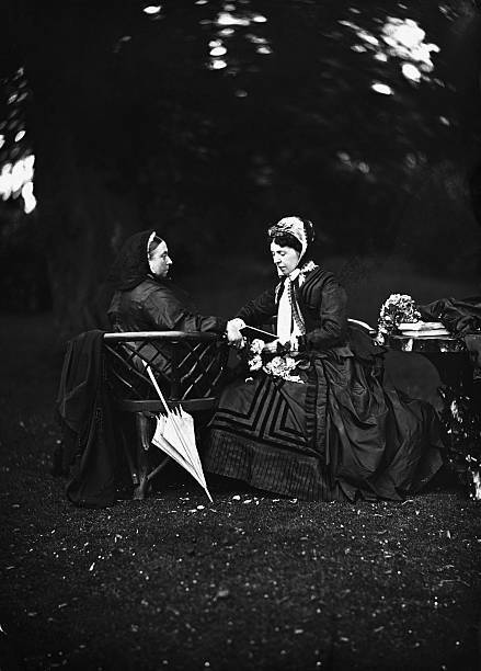 Queen Victoria And Empress Augusta 1872 Old Photo
