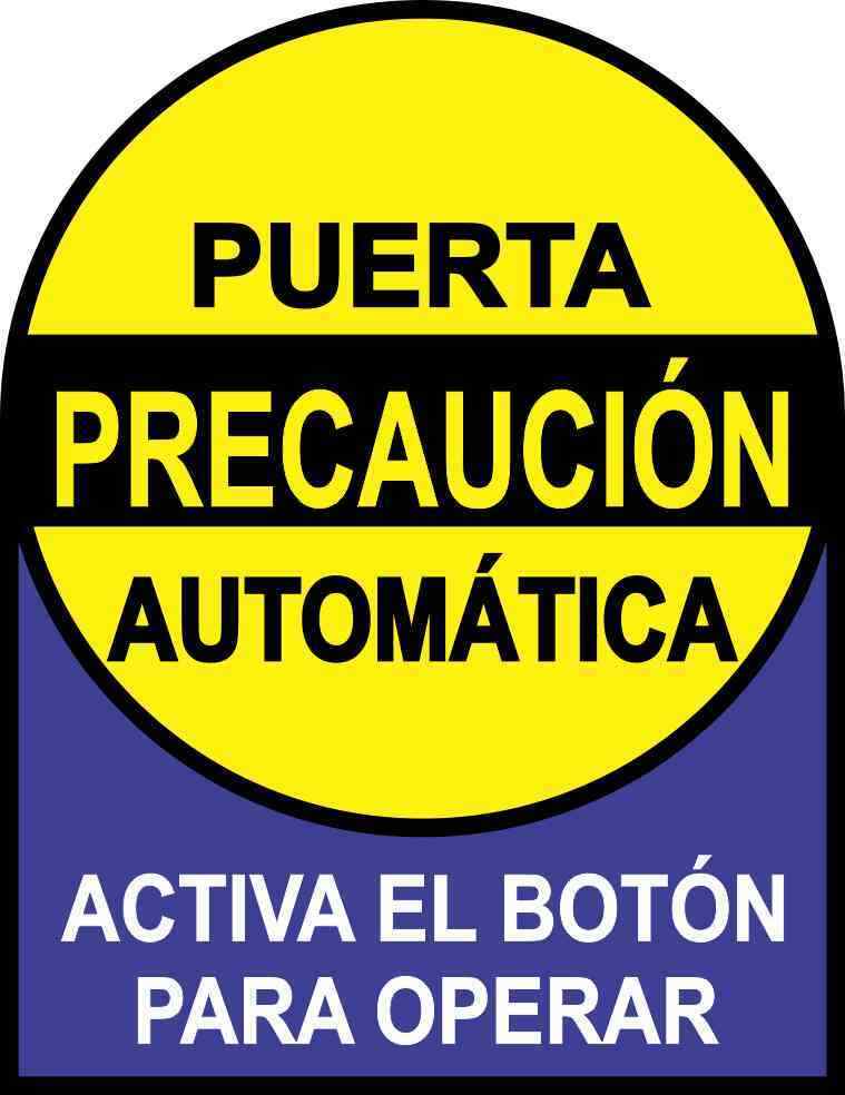 5 x 6.5 Activa El Botón Puerta Automática Sticker Car Truck Vehicle Bumper Decal
