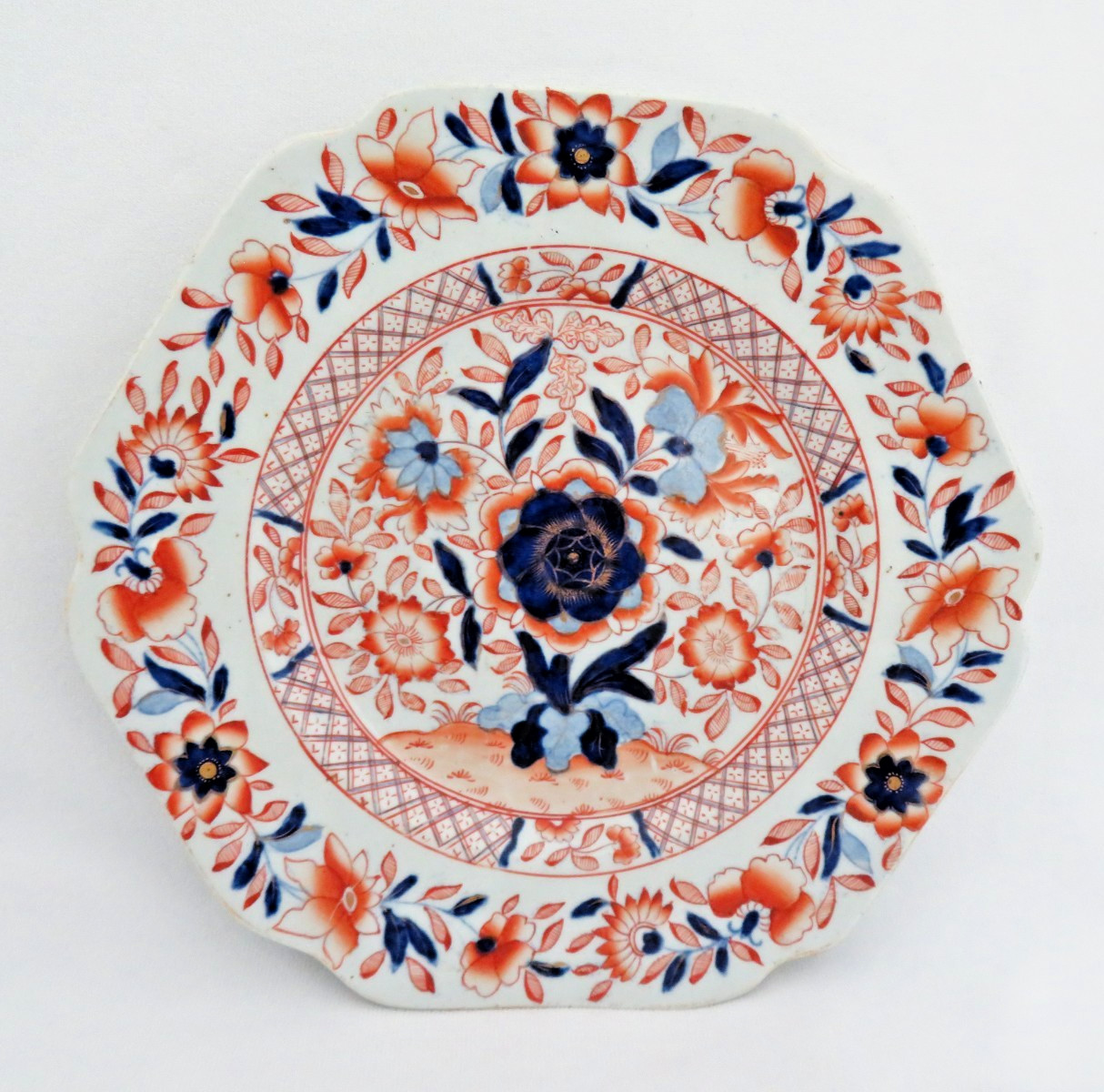 RARE Antique Circa 1820 HICKS & MEIGH Stoneware Plate  No. 13  IMARI  9\