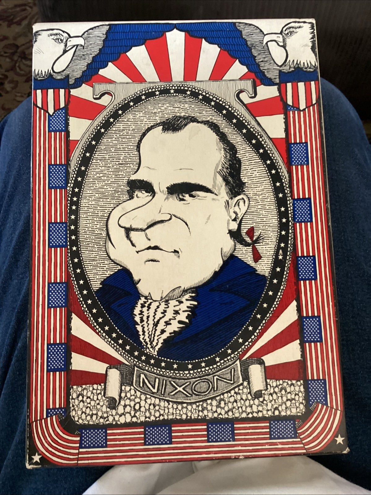 1970 Vintage Richard Nixon Spiro Agnew Two Faced Jigsaw Puzzle 500+ Pcs  Rare