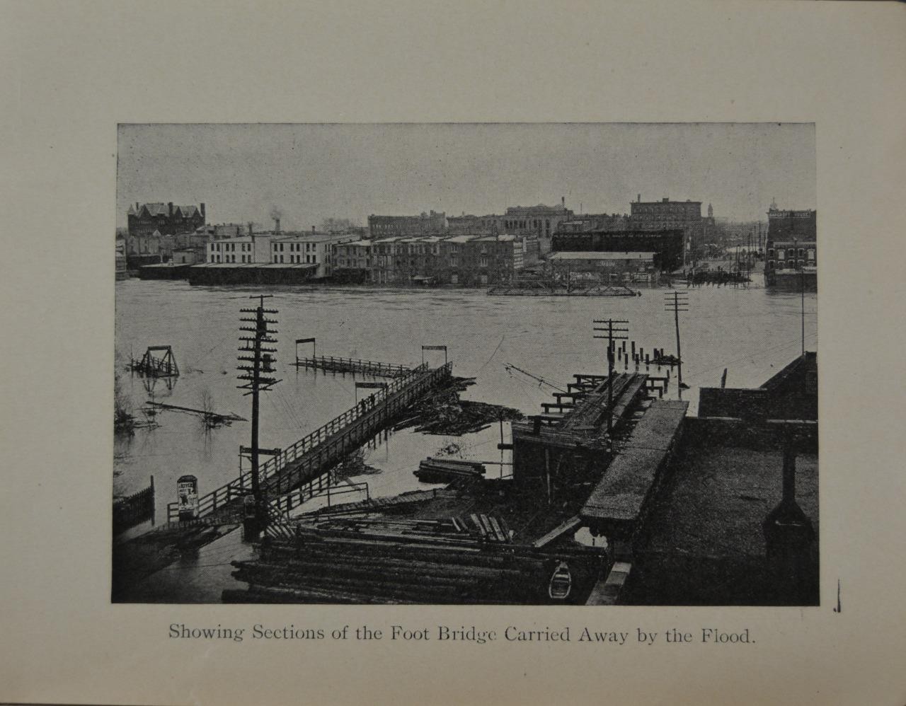 Antique Downtown Saginaw Michigan Great Flood of 1903 Art Print Photo History