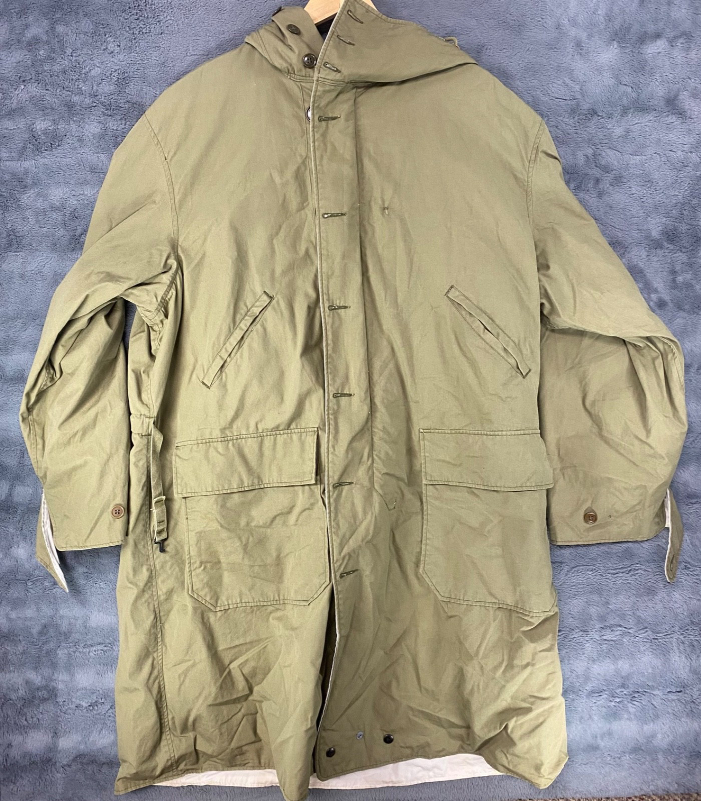 Vintage WWII US Army Reversible Green Winter Parka Size 2XL