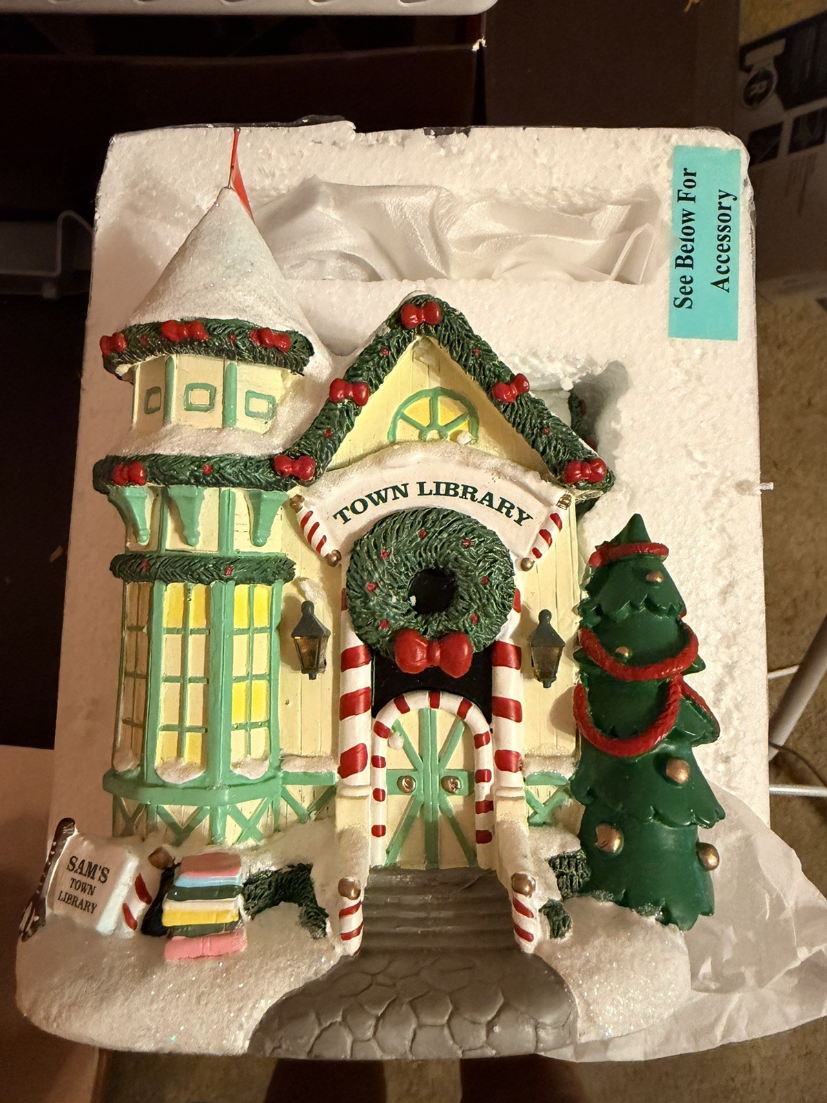 NEW Hawthorne Village Rudolph\'s Christmas Town Sam the Snowman\'s Library Lighted NEW Hawthorne Village Rudolph\'s Christmas Town Sam the Snowman\'s Library Lighted