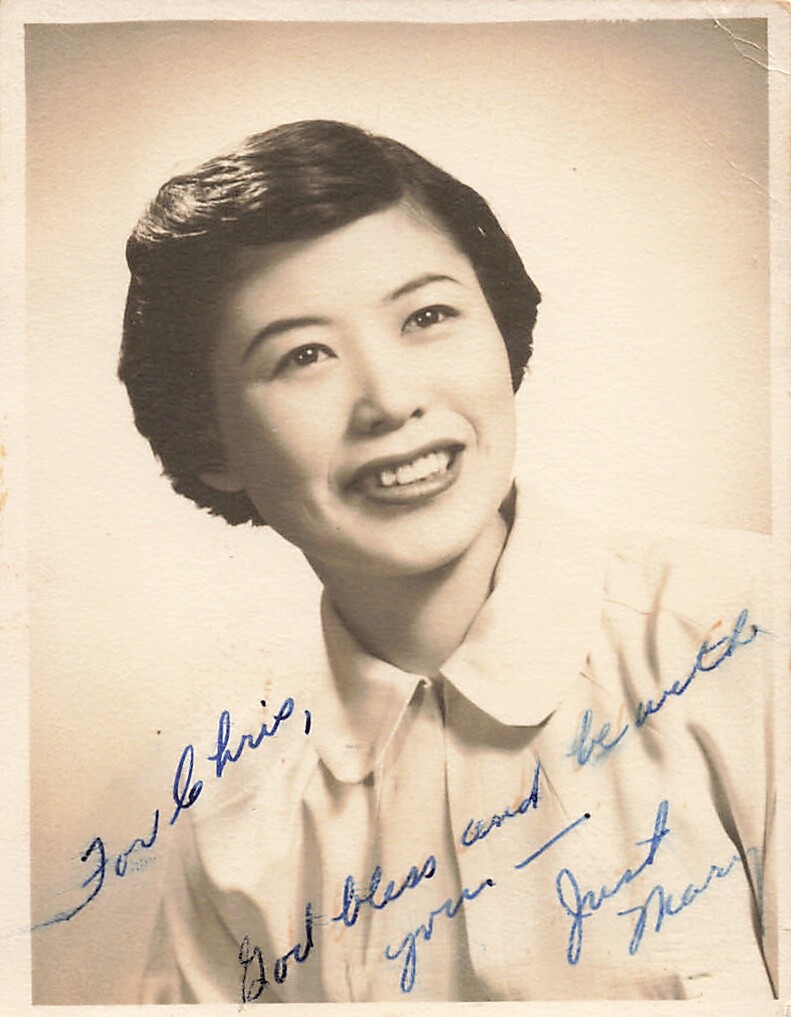 1950 Asian Girlfriend Photo Seattle WA Military 2.5x3.5  *A8b