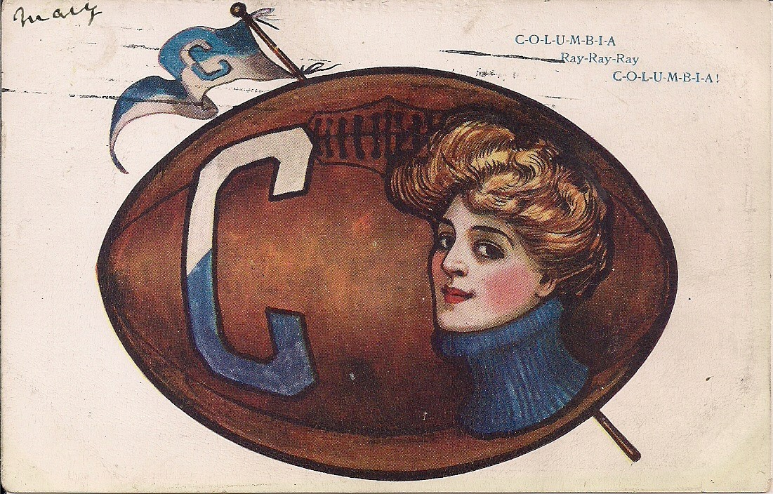 Columbia University, Beautiful Woman, Football, Sports, College Girl 1907 Tuck\'s