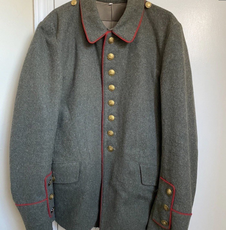 German WWI Uniform Tunic Wool Feldrock 1907/10 German Jacket Size 36 Small