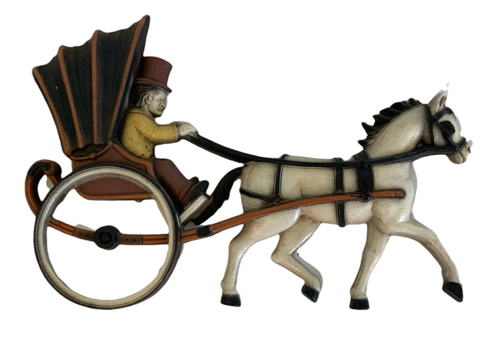 Vintage 1975 Homco Amish Horse and Buggy Wall Decor Hanging Plaque 7359