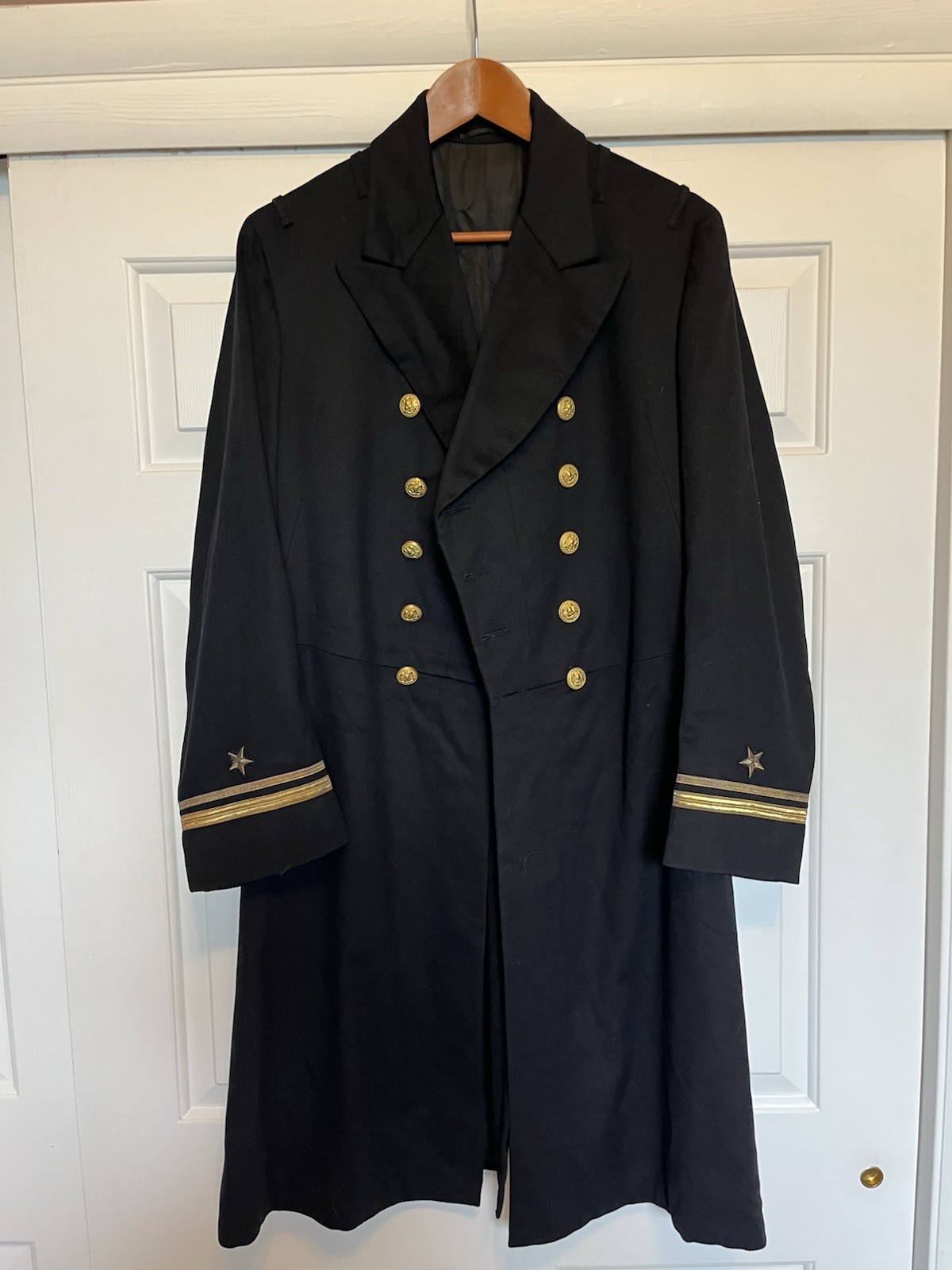 Antique 1920s US Navy Bridge Coat from Schuele, Peppler, & Kostens Tailors