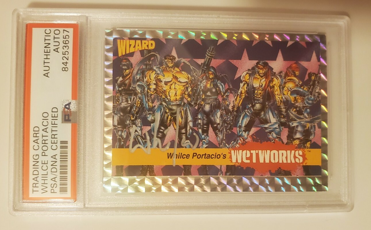 Whilce Portacio AUTO 1992 WIZARD Wetworks #8 PSA/DNA Authenticated 