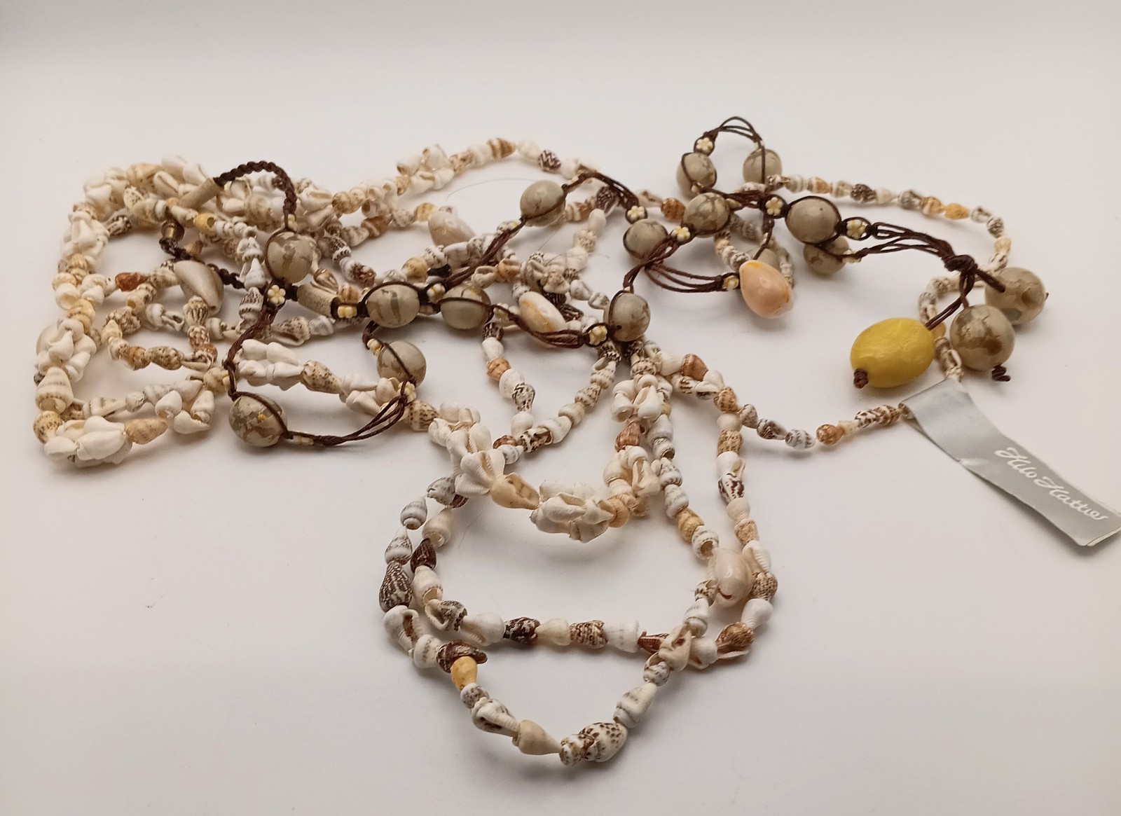 Vintage Hilo Hattie Hawaiian Shell Necklace 4 Lot  Leis Tropical Island Souvenir