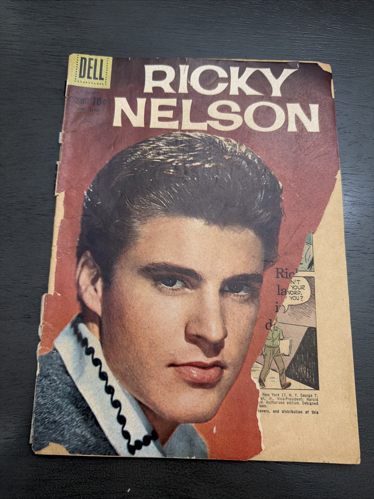 Ricky Nelson #1 Four Color #956 Dell 1958 Photo Cover Vintage Comic Low Grade