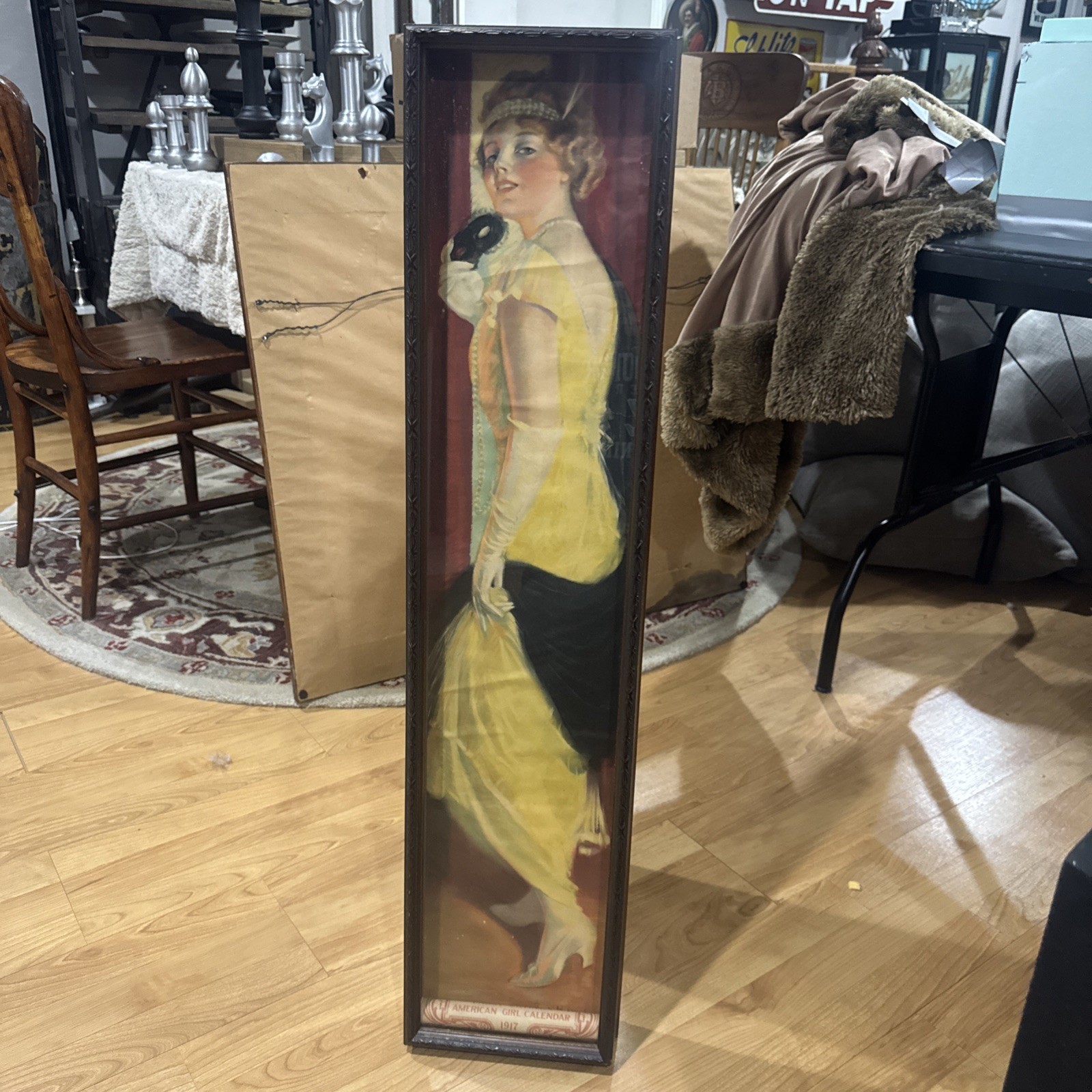 Pabst 1917 Yard Long With  Scroll Framed Pre Prohibition Beer Tonic