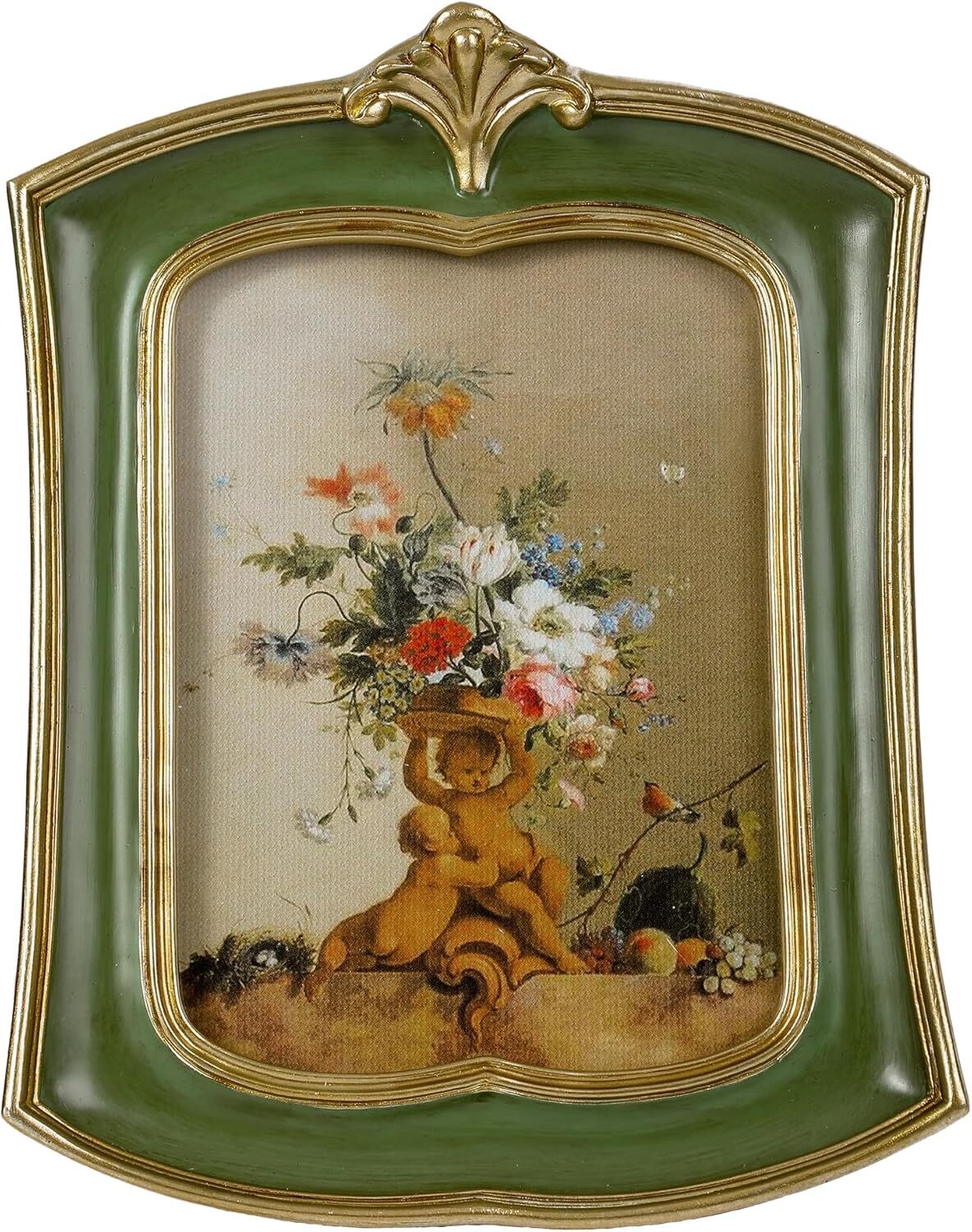 Vintage Picture Frame 5x7 Antique Ornate Photo Frame Tabletop and Wall Hanging