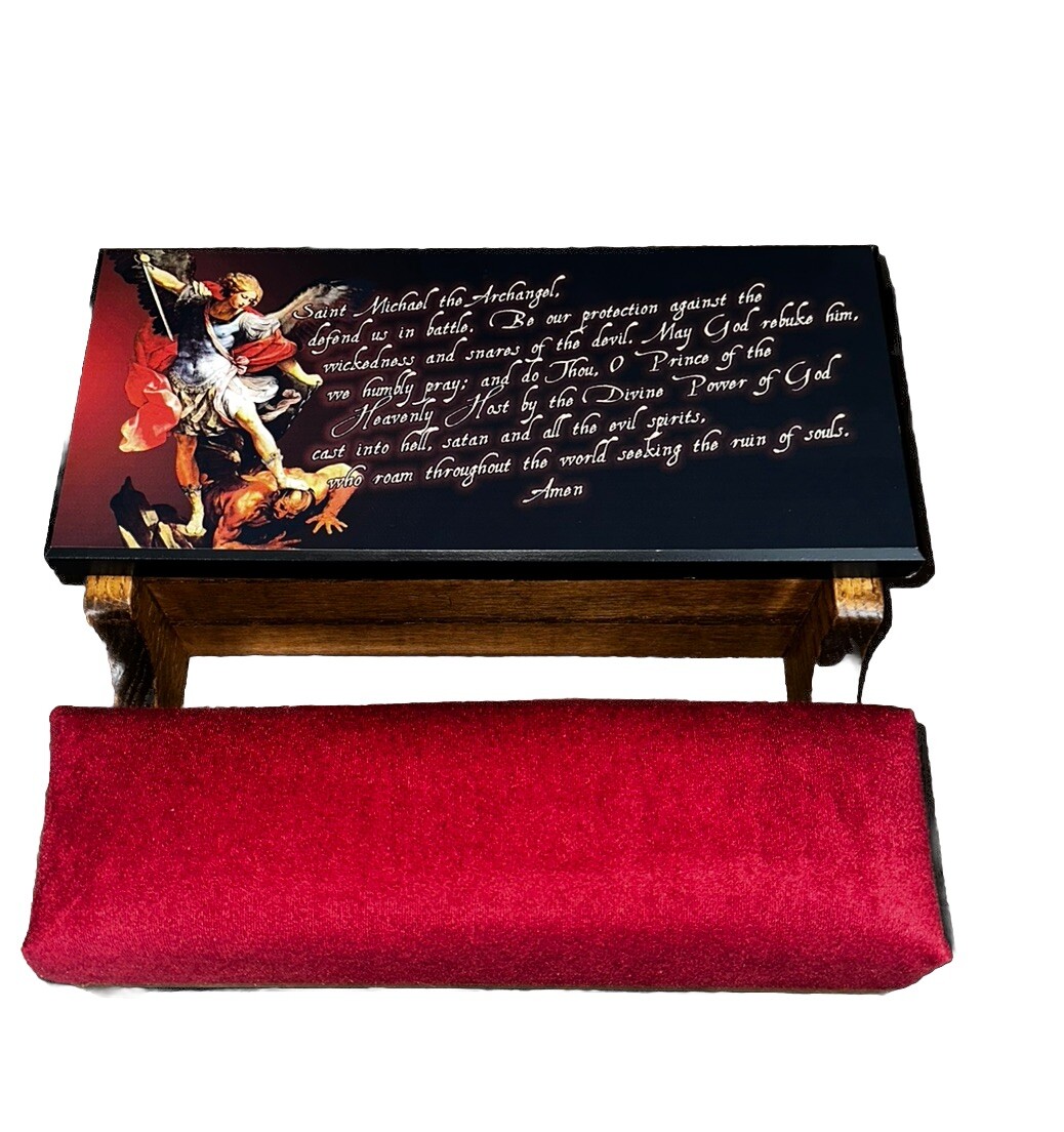 Kneeling Prayer Bench Children Padded Vintage New