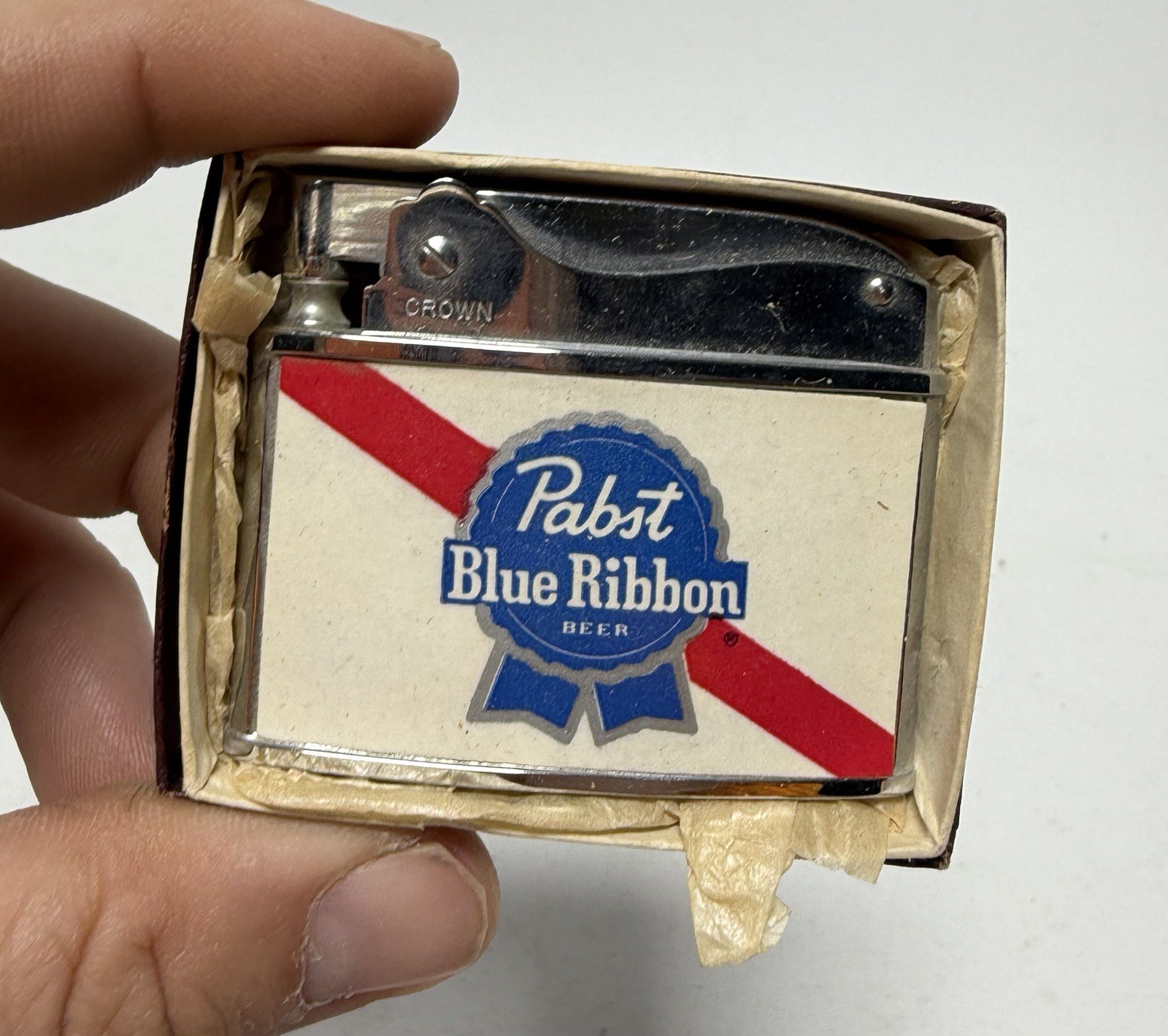Now Vintage Pabst Logo Lighter, Crown Brand, Milwaukee, Wisconsin Now Vintage Pabst Logo Lighter, Crown Brand, Milwaukee, Wisconsin