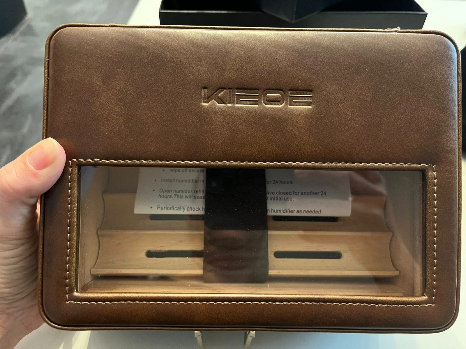 leather cigar travel humidor case
