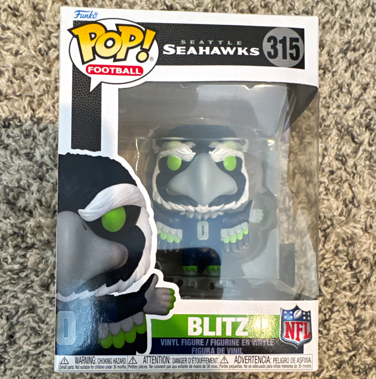 Funko Pop Vinyl NFL Seattle Seahawks mascot Blitz #315 Sports Figure