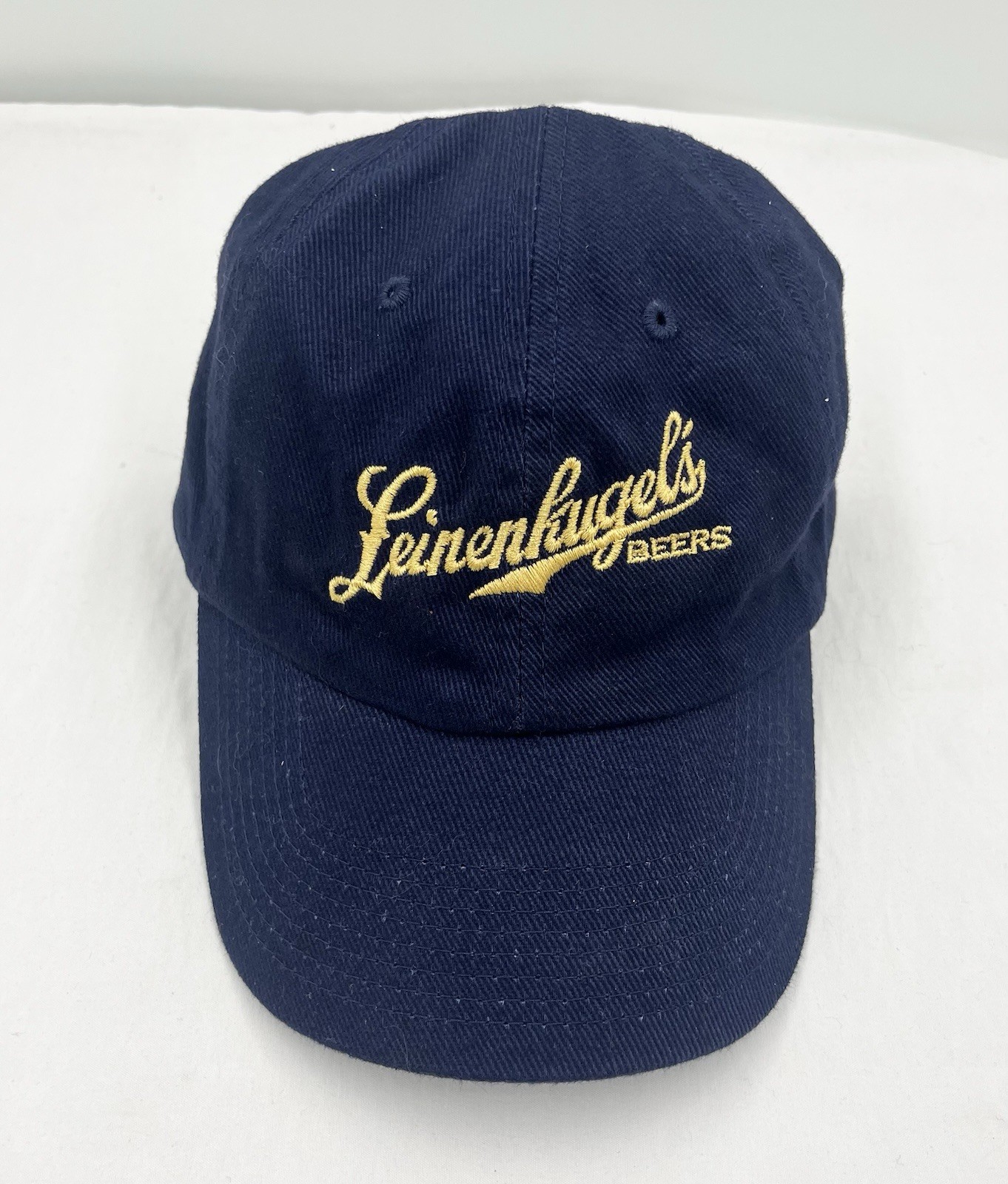 NEW Leinenkugel’s Beers Navy Blue Strapback Hat  Embroidered Logo Late 90s/2000s