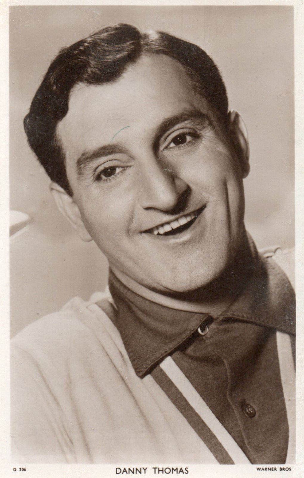 c1940s Actor DANNY THOMAS Real Photo RPPC Postcard Unused