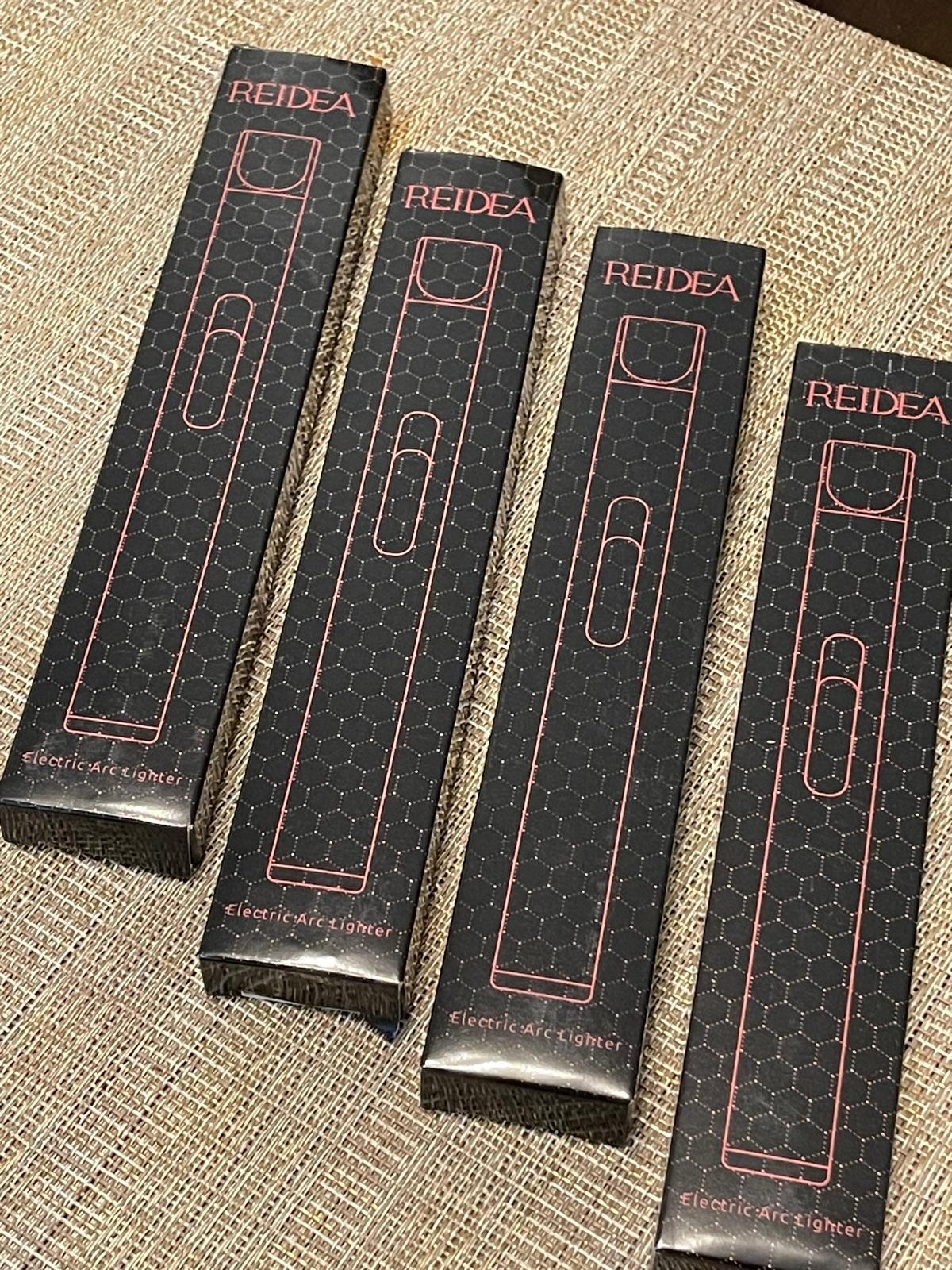 4 (FOUR) - REIDEA Electric Arc Lighter. Rechargeable, Safety Lock, 10s Auto Off
