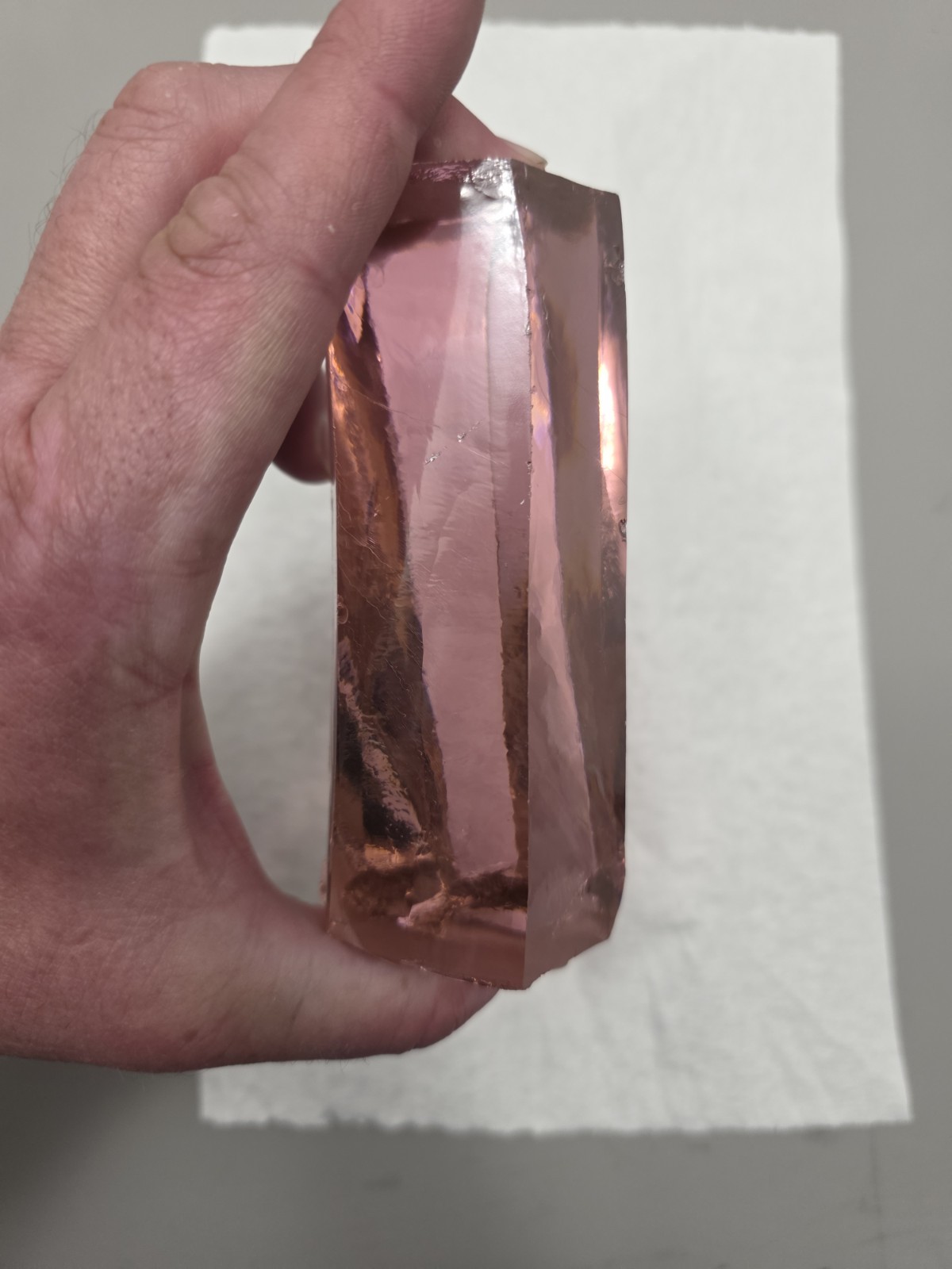 5440ct / 1088 Grams  Medium Pink Cubic Zirconia Facet Rough Or For Carving.