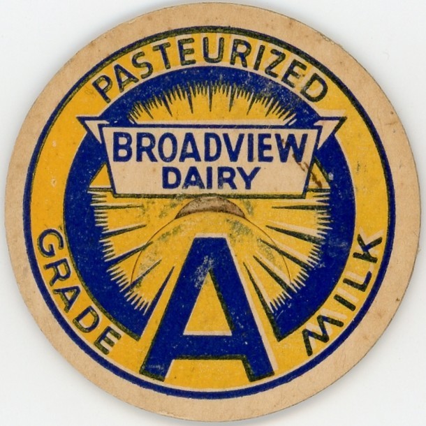 Milk Bottle Cap - Broadview Dairy - Portland, OR (Oregon) - maverick -