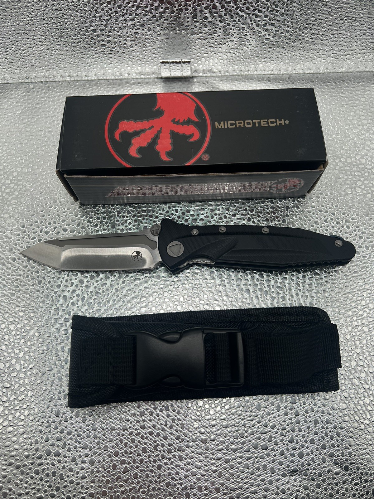 Microtech SOCOM Delta Black Handle Tanto D2 Blade